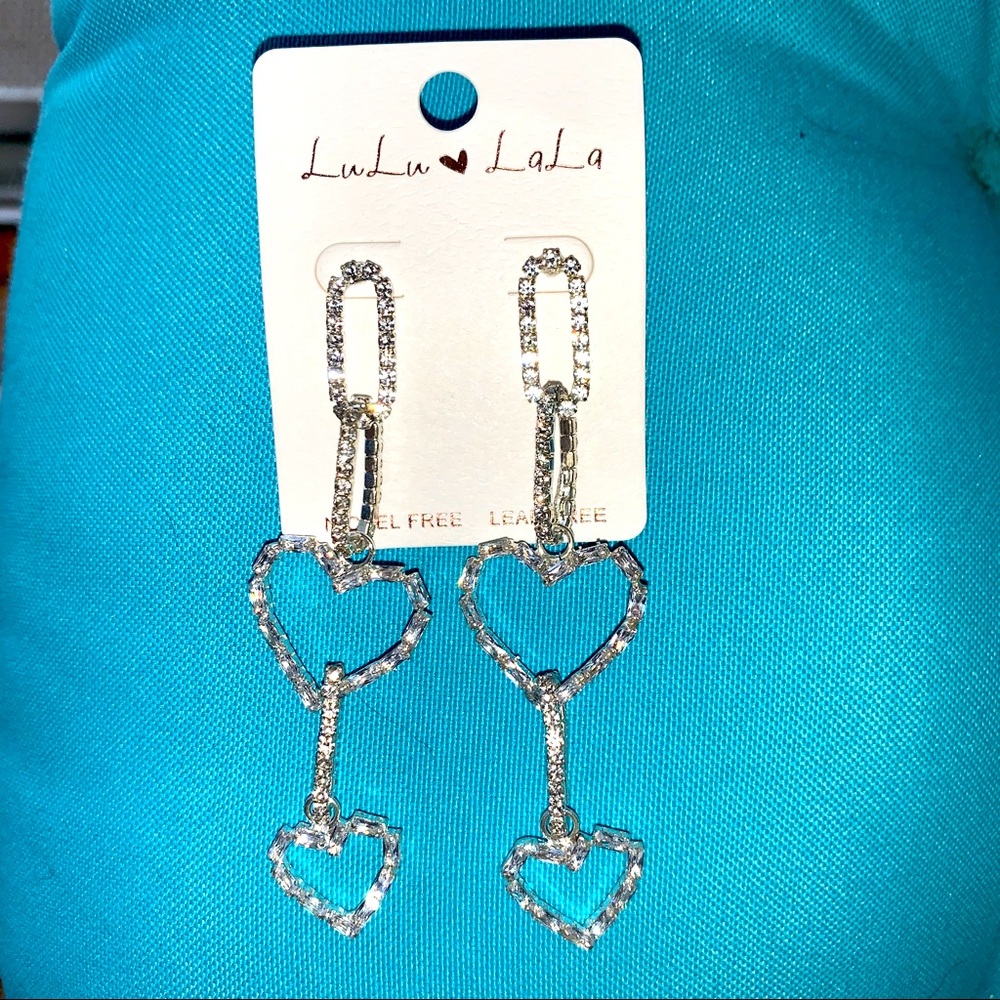 Long rhinestone earrings